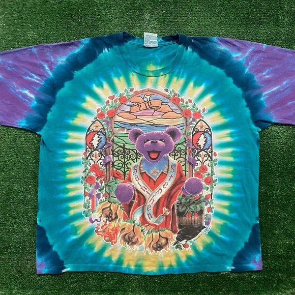 Vintage 90s Grateful Dead Saint Stephen Tie Dye Band Tee - Shirts